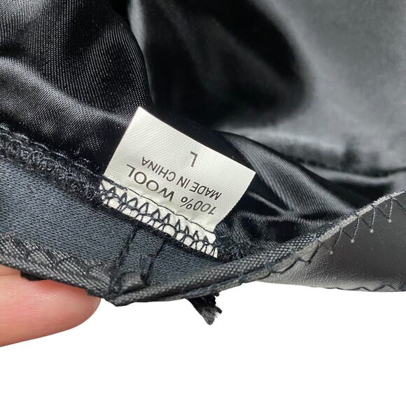 Vintage Lake Of Isles Black Wool Adult Size L Beret Cap Hat - Picture 5 of 11